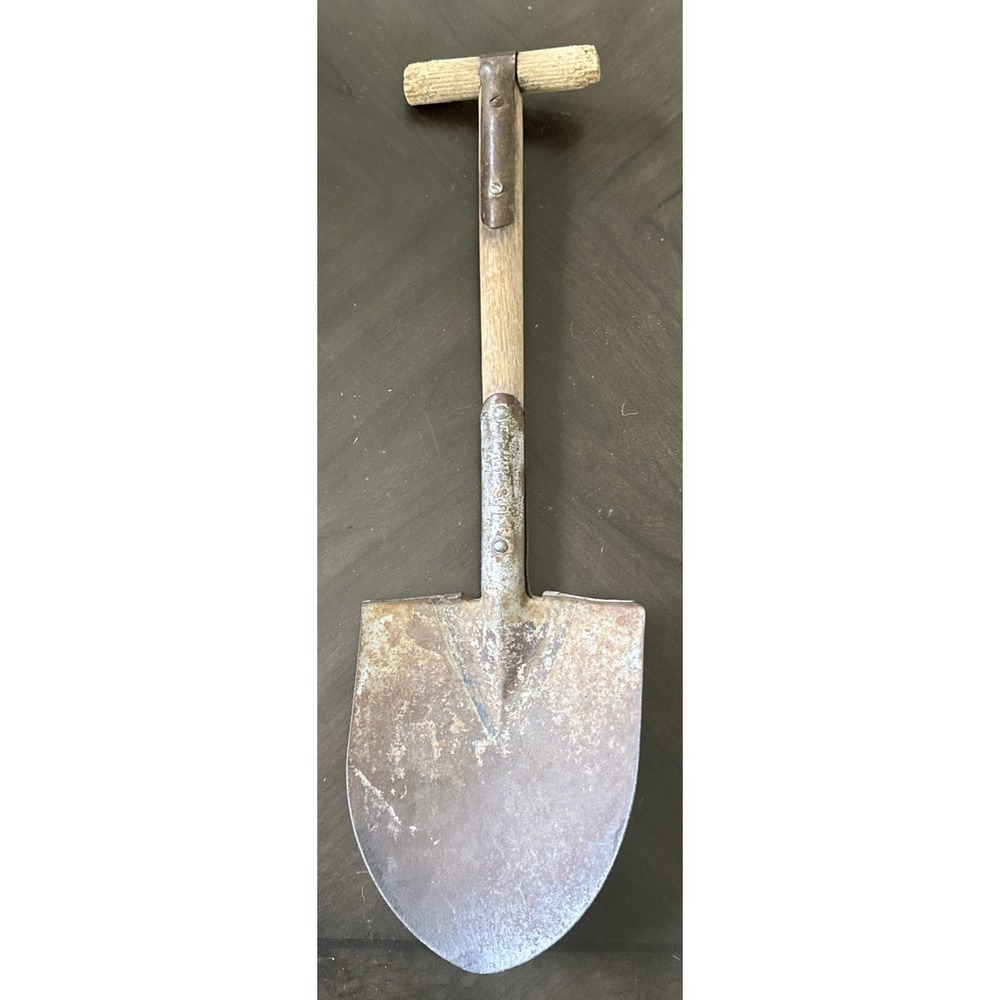 Original WWI WWII US Army Ames '42 T-Handle Field ETool Entrenching Shovel Metal